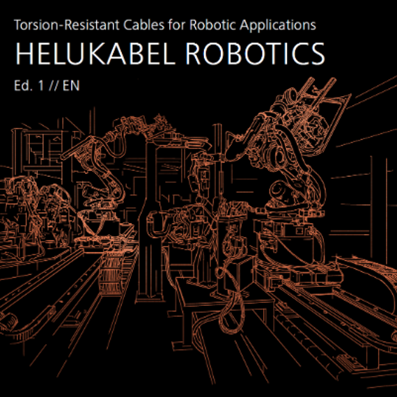 the new robotics catalogue photographed against a white background.